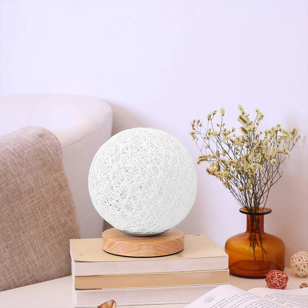 MoonLuxe | Lampe de Table en Rattan Dimable Artisanale