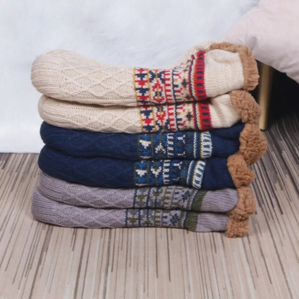Chaussettes Antidérapantes Chaudes d'Hiver