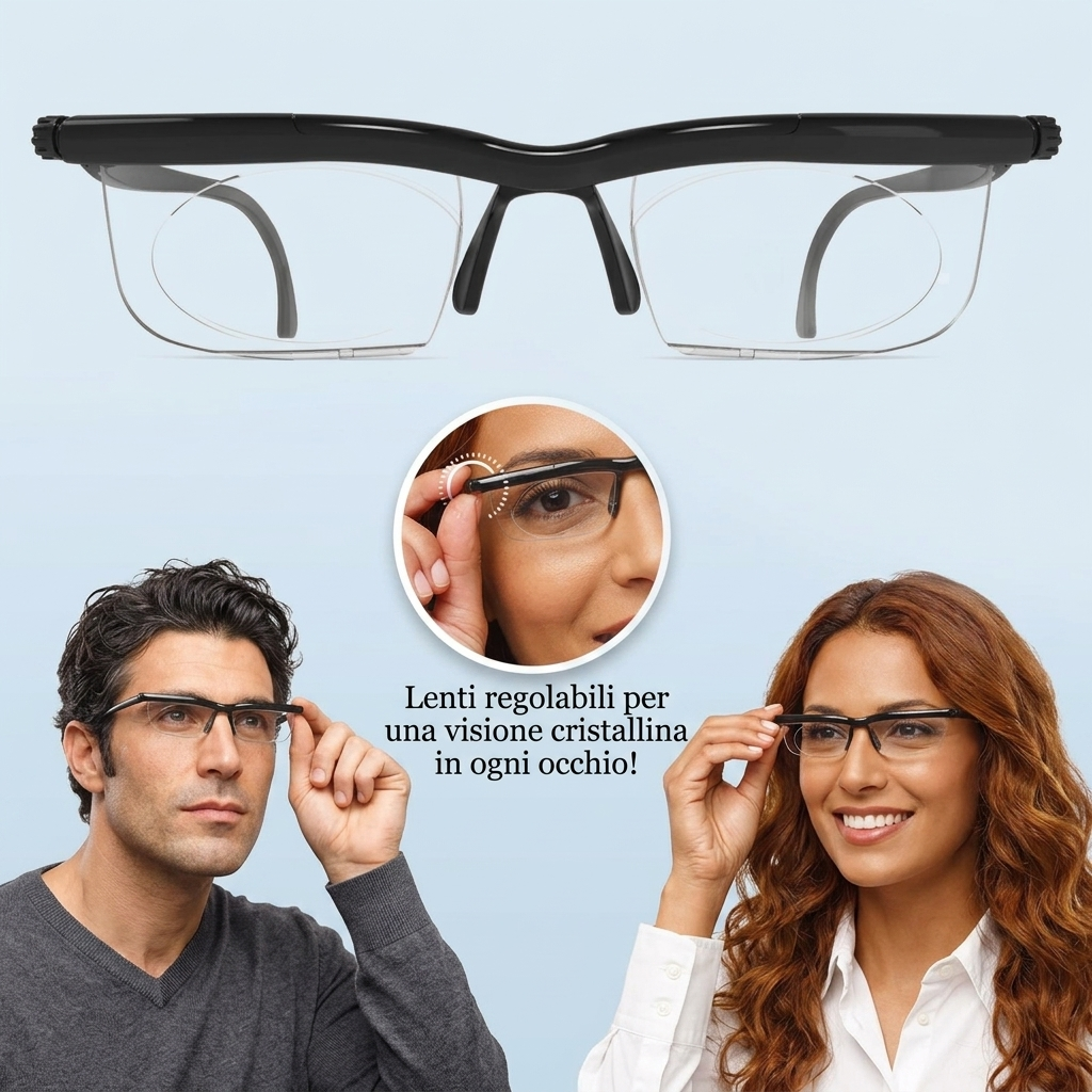 Lunettes de Lecture Réglables avec Mise au Point Variable Lentilles Adaptatives Unisexe