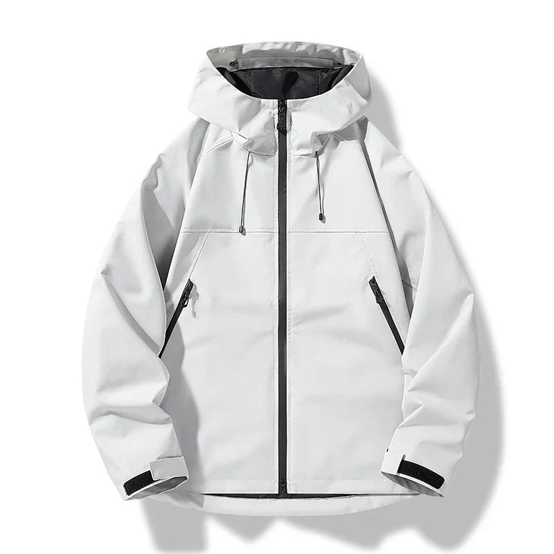 Veste Shell Imperméable et Coupe-Vent à Capuche pour Homme