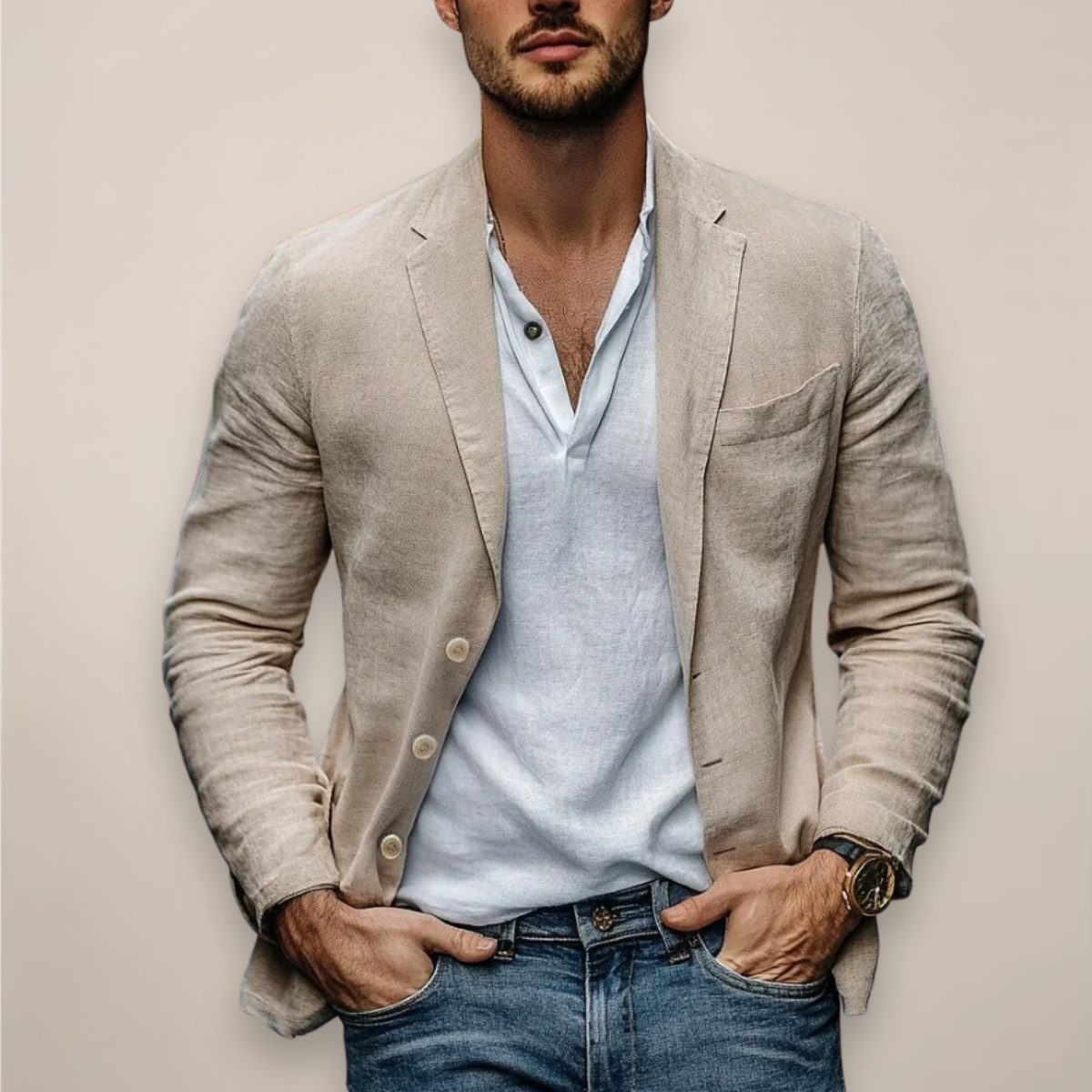 Blazer d'été décontracté pour hommes, veste légère moderne