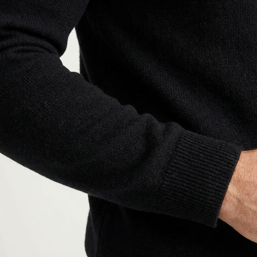 Pull classique à col zippé pour hommes – Pull polyvalent élégant-décontracté