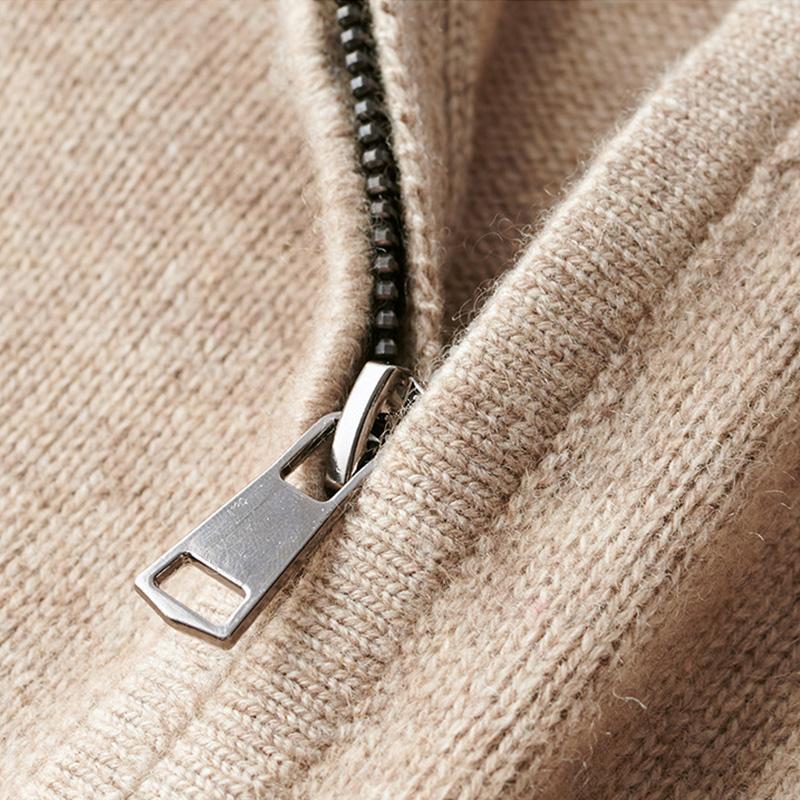 Pull classique à col zippé pour hommes – Pull polyvalent élégant-décontracté