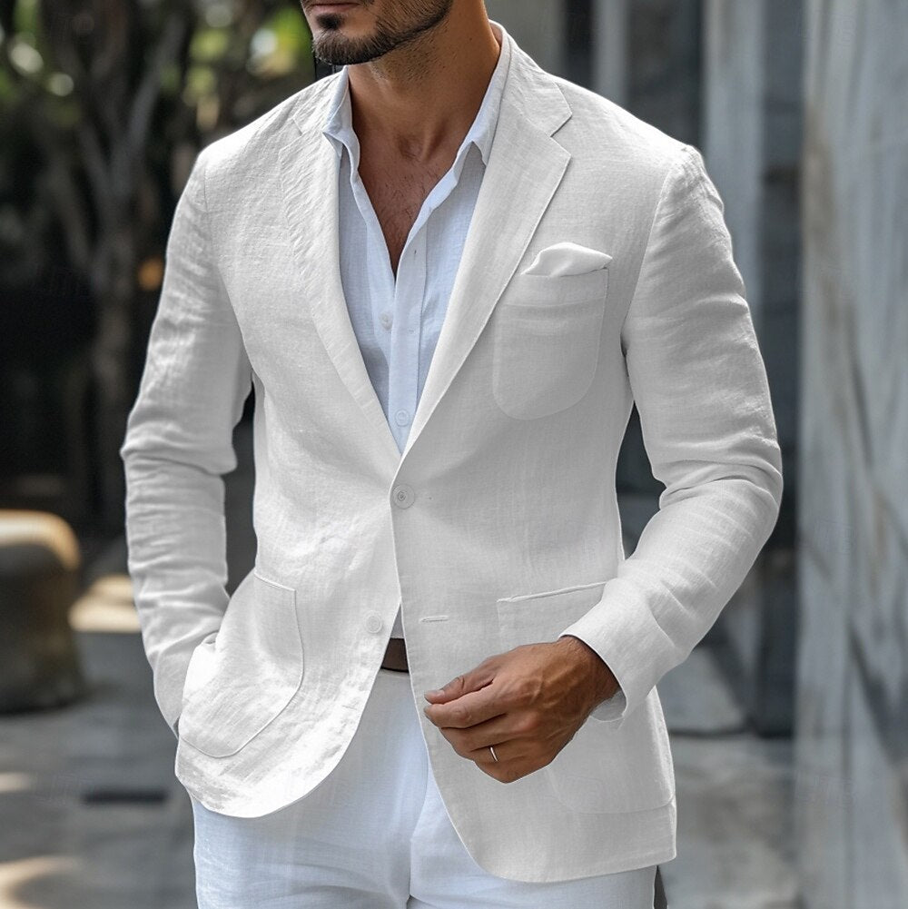 Blazer d'été classique pour hommes - Taillé pour une élégance épurée