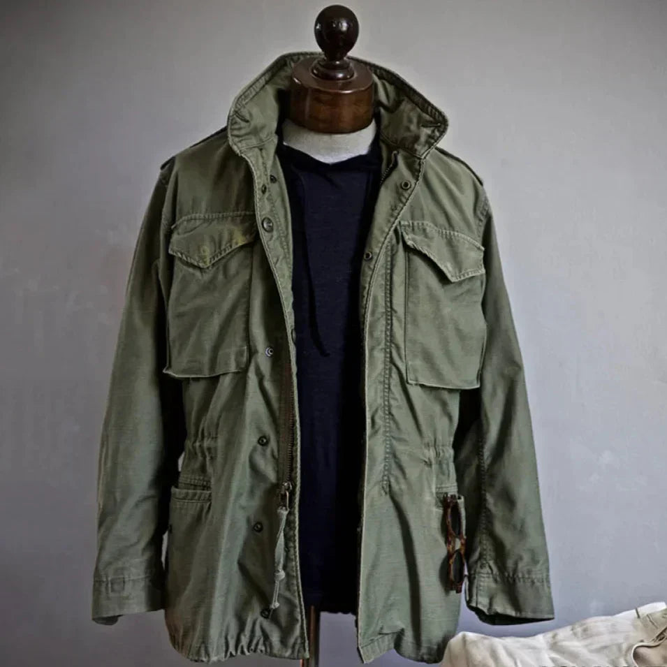 Veste de terrain vintage pour hommes avec taille ajustable pour un ajustement parfait