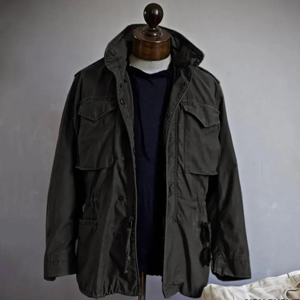 Veste de terrain vintage pour hommes avec taille ajustable pour un ajustement parfait