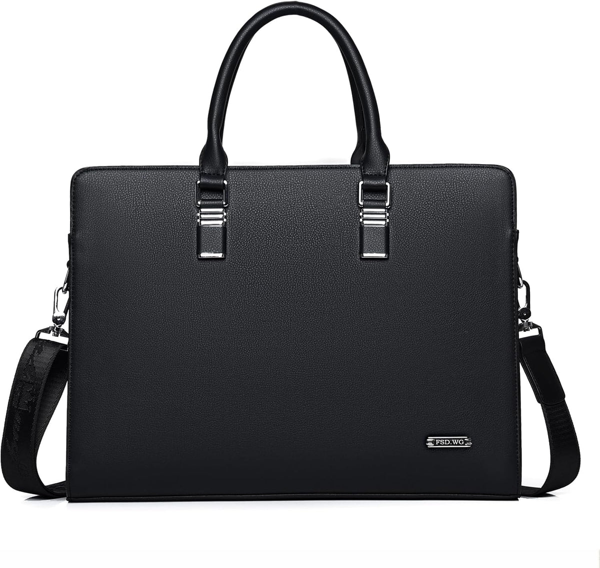 Sacoche d'affaires en cuir pour hommes - Sac pour ordinateur portable à plusieurs compartiments