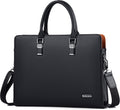 Sacoche d'affaires en cuir pour hommes - Sac pour ordinateur portable à plusieurs compartiments