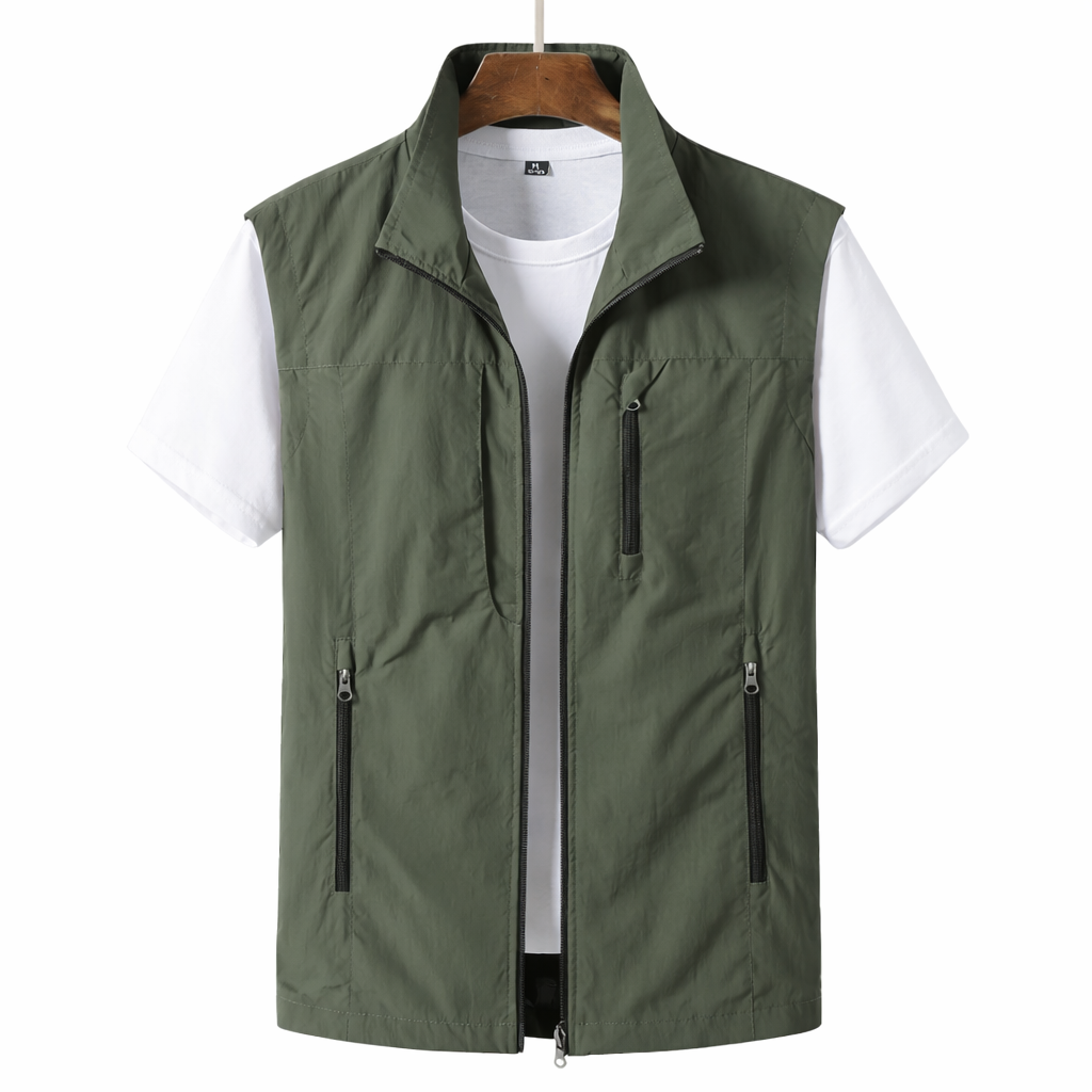 Gilet Utility léger pour homme à fermeture éclair