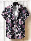 Chemise hawaïenne à imprimé floral 3D pour hommes pour la plage et l'été