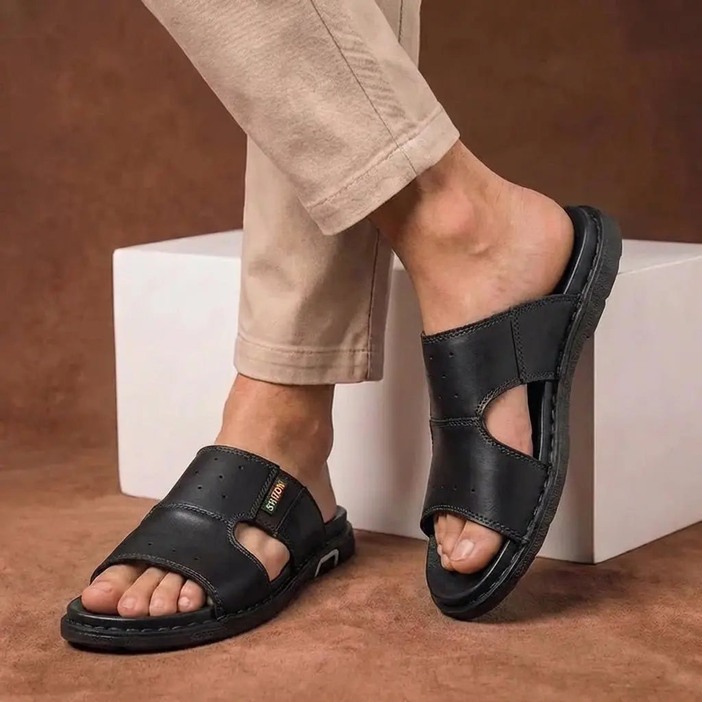 Sandales Orthopédiques pour Hommes à Semelle Plate pour Pieds Larges et Confort Tout au Long de la Journée