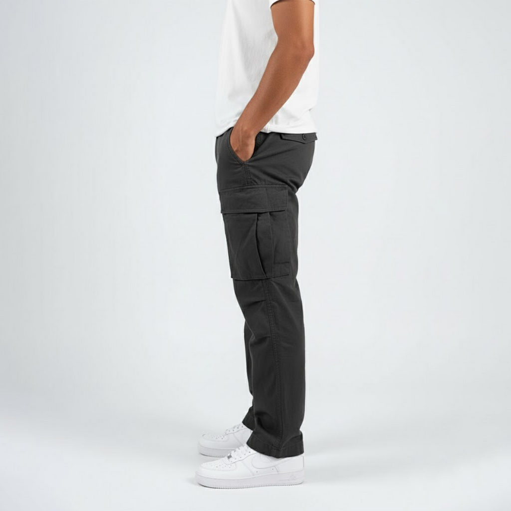 Pantalons cargo décontractés pour hommes avec poches latérales Streetwear
