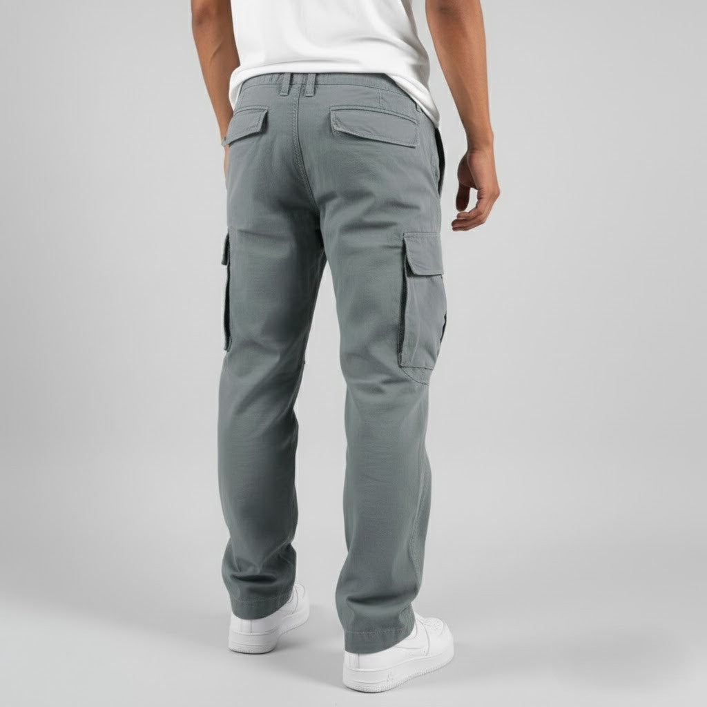 Pantalons cargo décontractés pour hommes avec poches latérales Streetwear