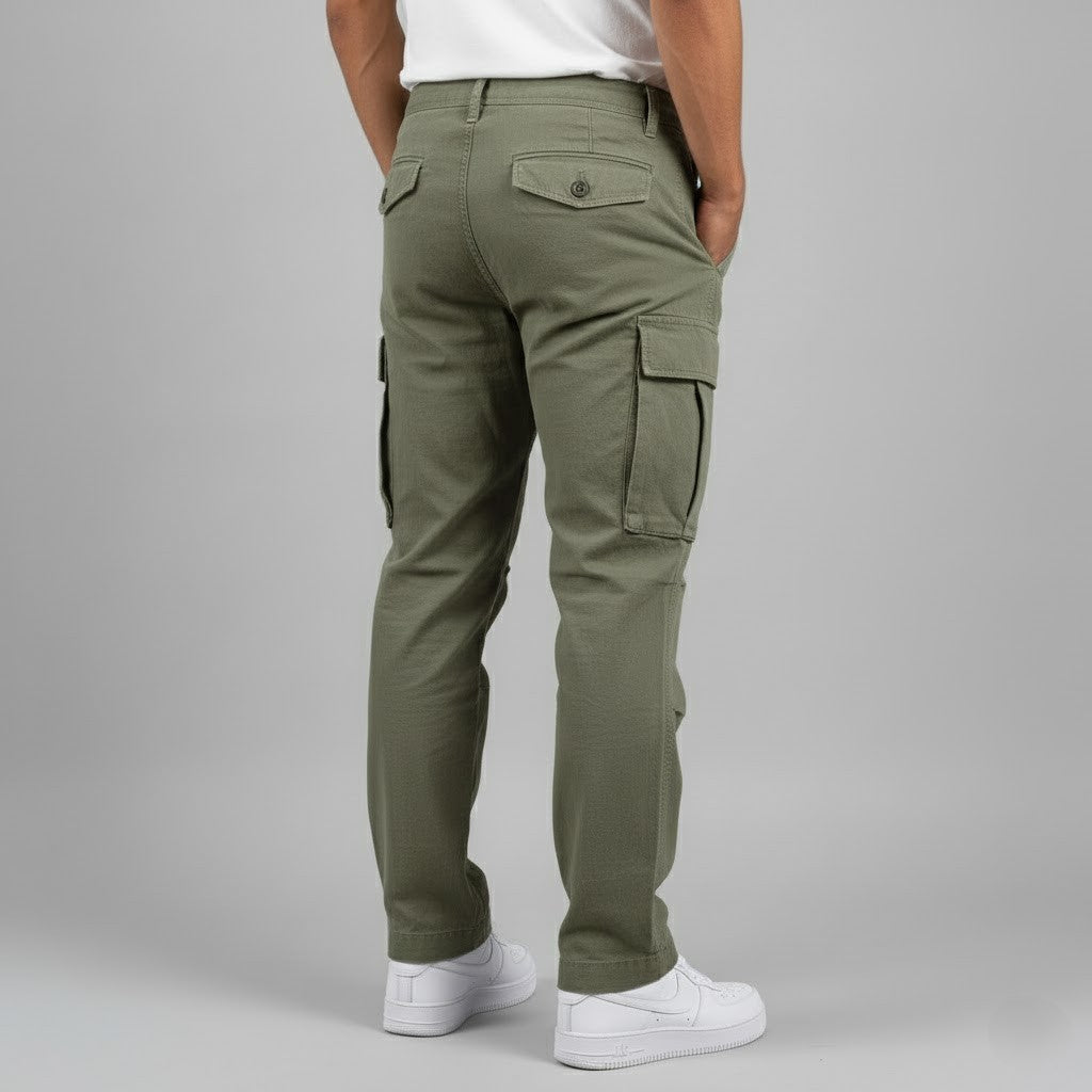 Pantalons cargo décontractés pour hommes avec poches latérales Streetwear