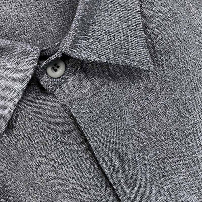 Chemise décontractée à manches courtes pour hommes, bouton devant, été