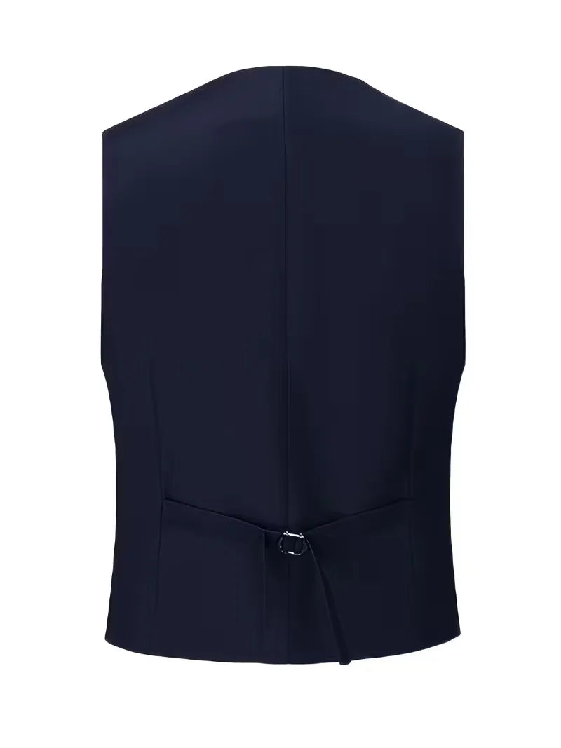 Ensemble de Costume 3 Pièces Slim Fit pour Homme avec Gilet Croisé
