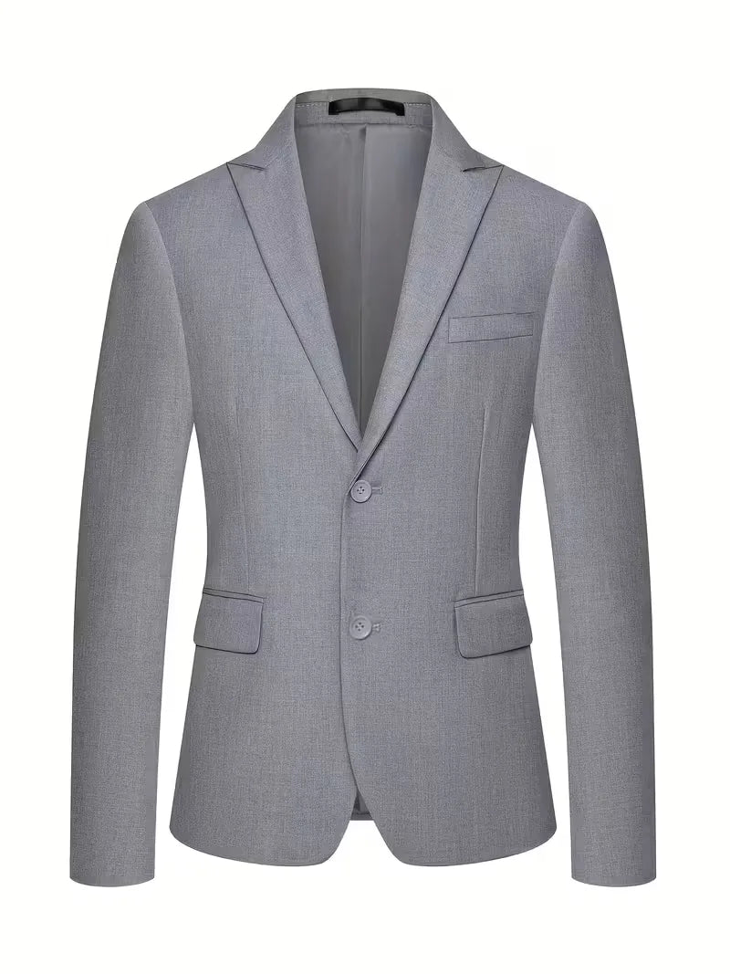 Ensemble de Costume 3 Pièces Slim Fit pour Homme avec Gilet Croisé
