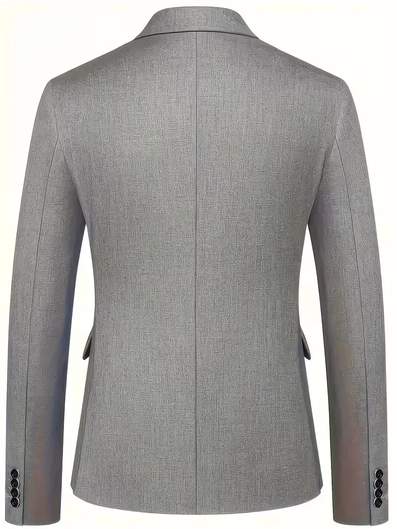 Ensemble de Costume 3 Pièces Slim Fit pour Homme avec Gilet Croisé