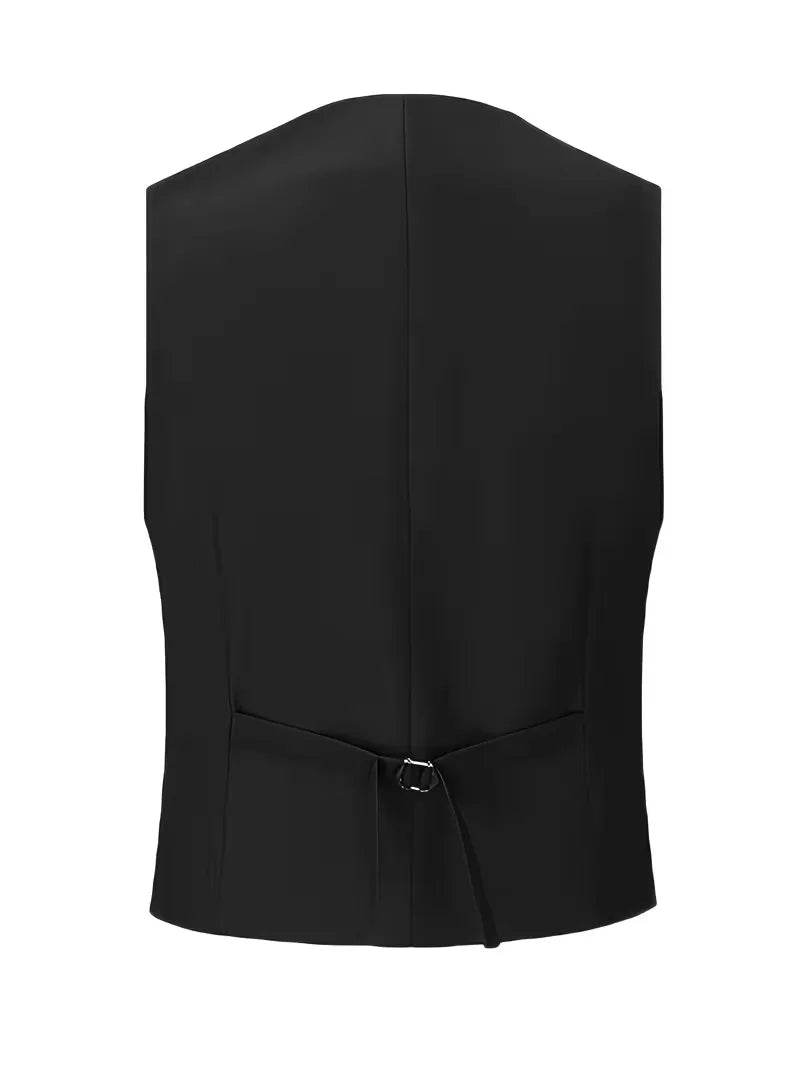 Ensemble de Costume 3 Pièces Slim Fit pour Homme avec Gilet Croisé