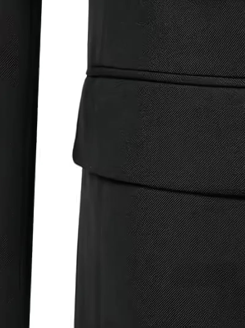 Ensemble de Costume 3 Pièces Slim Fit pour Homme avec Gilet Croisé