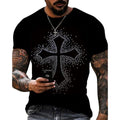 T-shirt Graphique Couronne en Strass pour Homme - Style Slim Fit