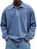 Polo à Manches Longues Smart Casual pour Hommes