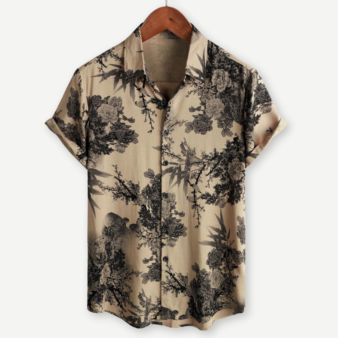 Chemise à manches courtes Vintage Blossom AirLight pour hommes