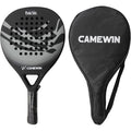 Raquette de Paddle Tennis en Fibre de Carbone pour Hommes avec Poignée et Sac