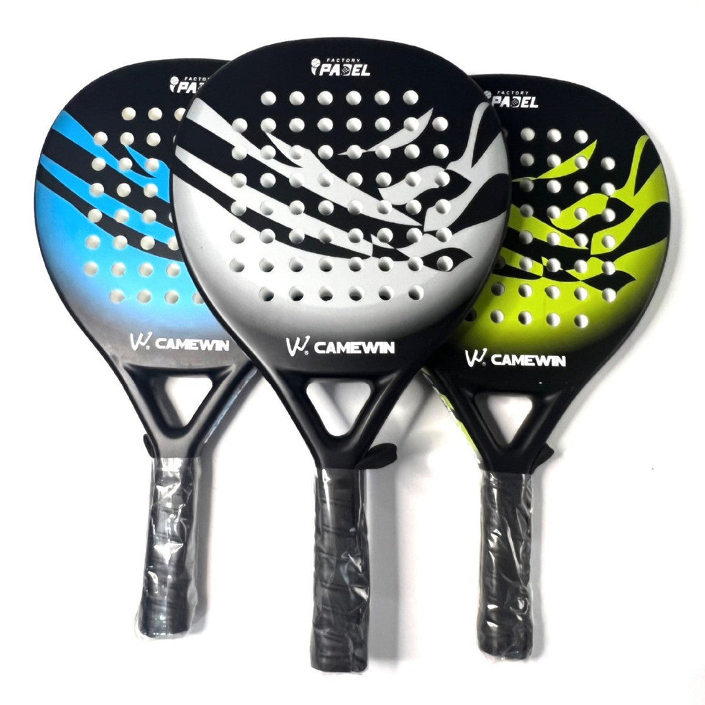 Raquette de Paddle Tennis en Fibre de Carbone pour Hommes avec Poignée et Sac