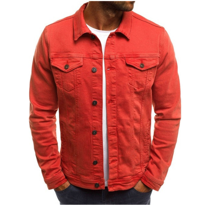 Veste en Jean Décontractée pour Hommes avec Design à Multi-Poches