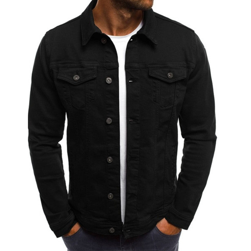 Veste en Jean Décontractée pour Hommes avec Design à Multi-Poches
