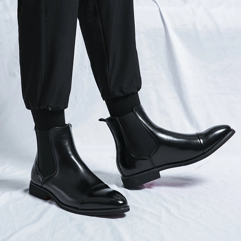 Bottes Chelsea pour hommes - Style cheville à bout capuchon