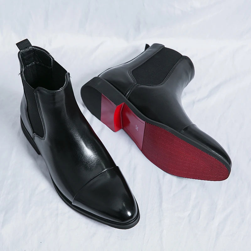 Bottes Chelsea pour hommes - Style cheville à bout capuchon