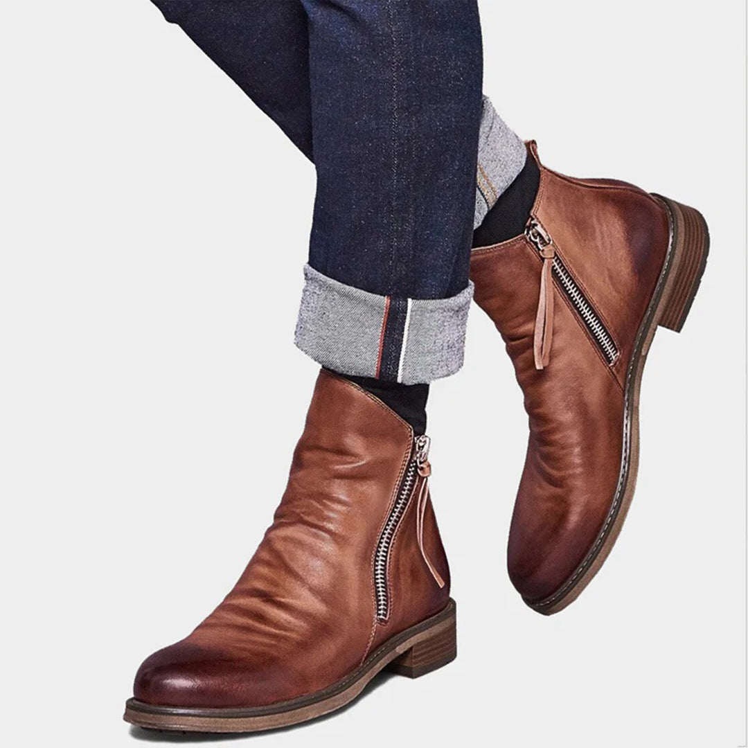 Bottes Zippées à la Mode pour Hommes pour Toutes les Saisons