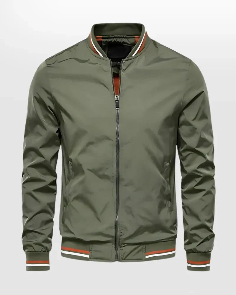 Veste bomber légère à rayures d'été pour hommes