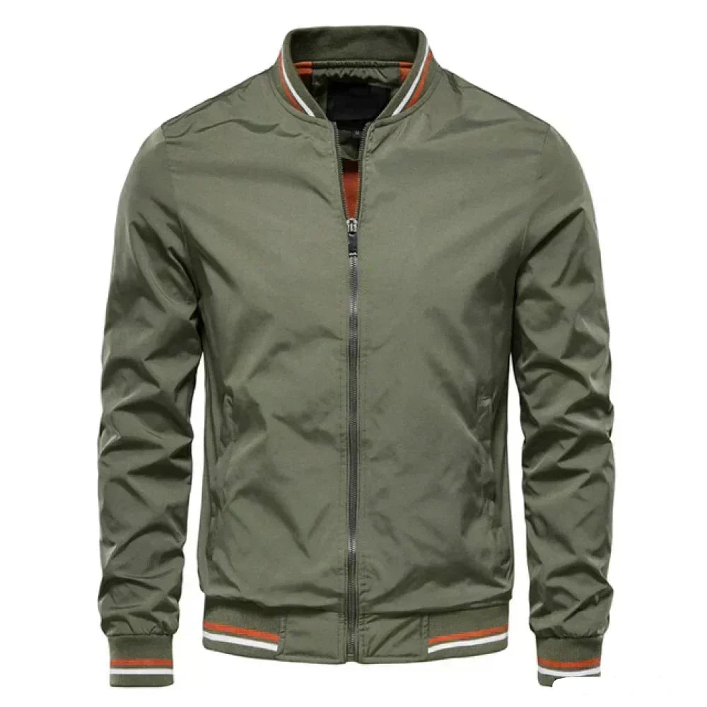 Veste bomber légère à rayures d'été pour hommes