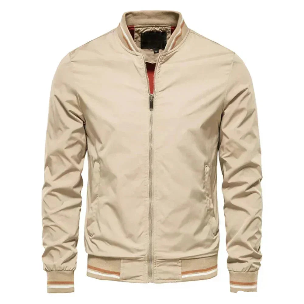 Veste bomber légère à rayures d'été pour hommes