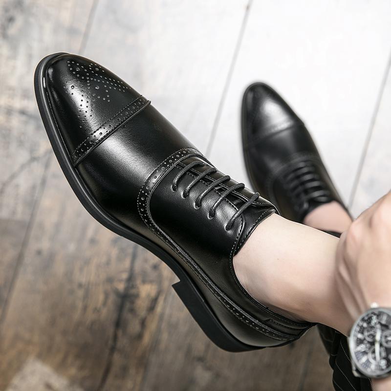 Chaussures Formelles Oxford à Bout Fleuri pour Homme