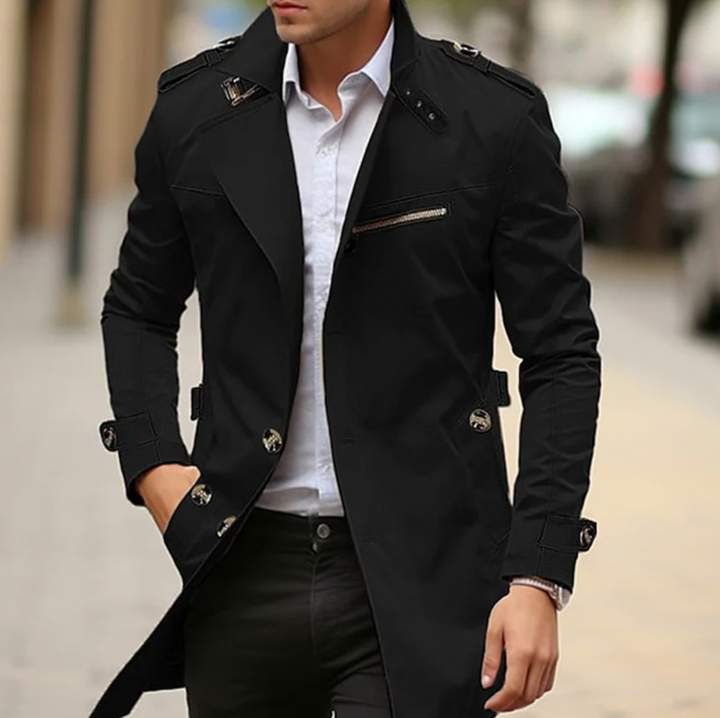 Manteau Trench Premium pour Hommes - Vêtements Extérieurs Élégants pour le Printemps