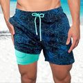 Shorts de bain pour hommes à séchage rapide avec compression intérieure