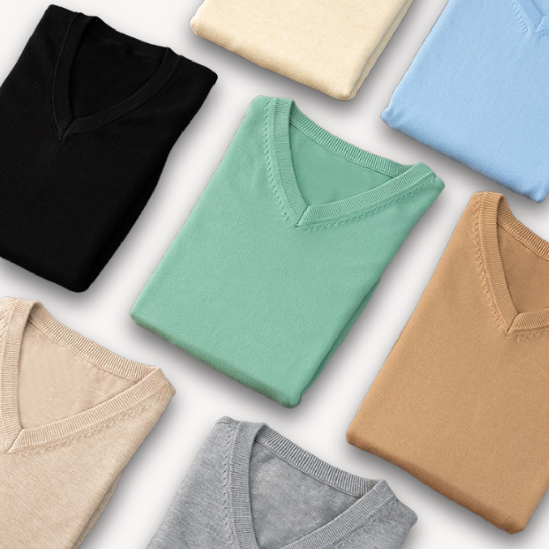 Pull V pour Homme - Coupe Slim et Confort Doux
