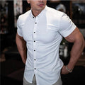 Chemise à Manches Courtes Slim Fit pour Hommes - Mode Polyvalente