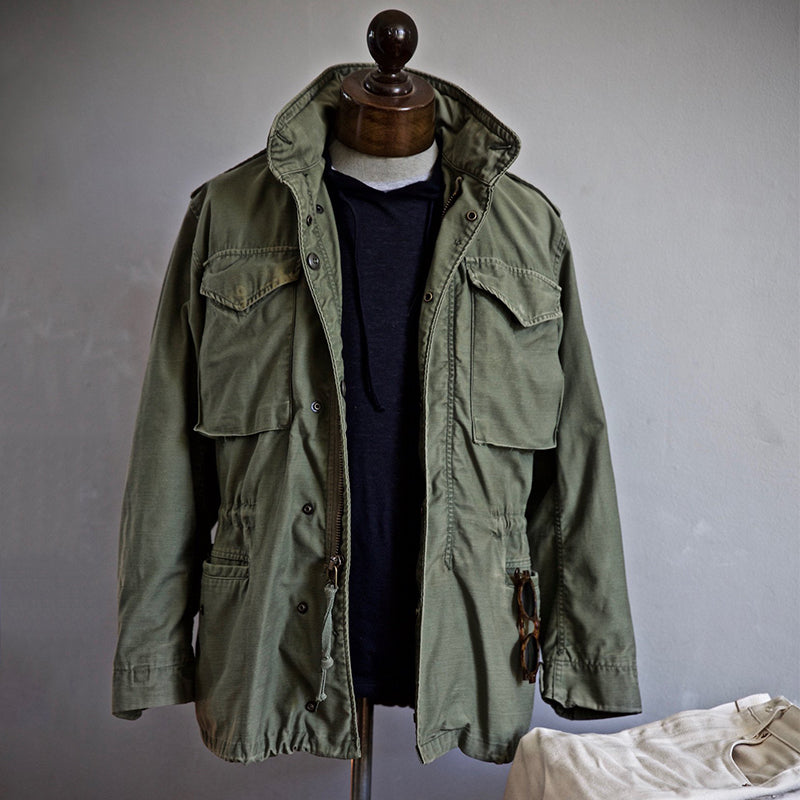 Veste Militaire Vintage pour Hommes avec Capuche Cachée