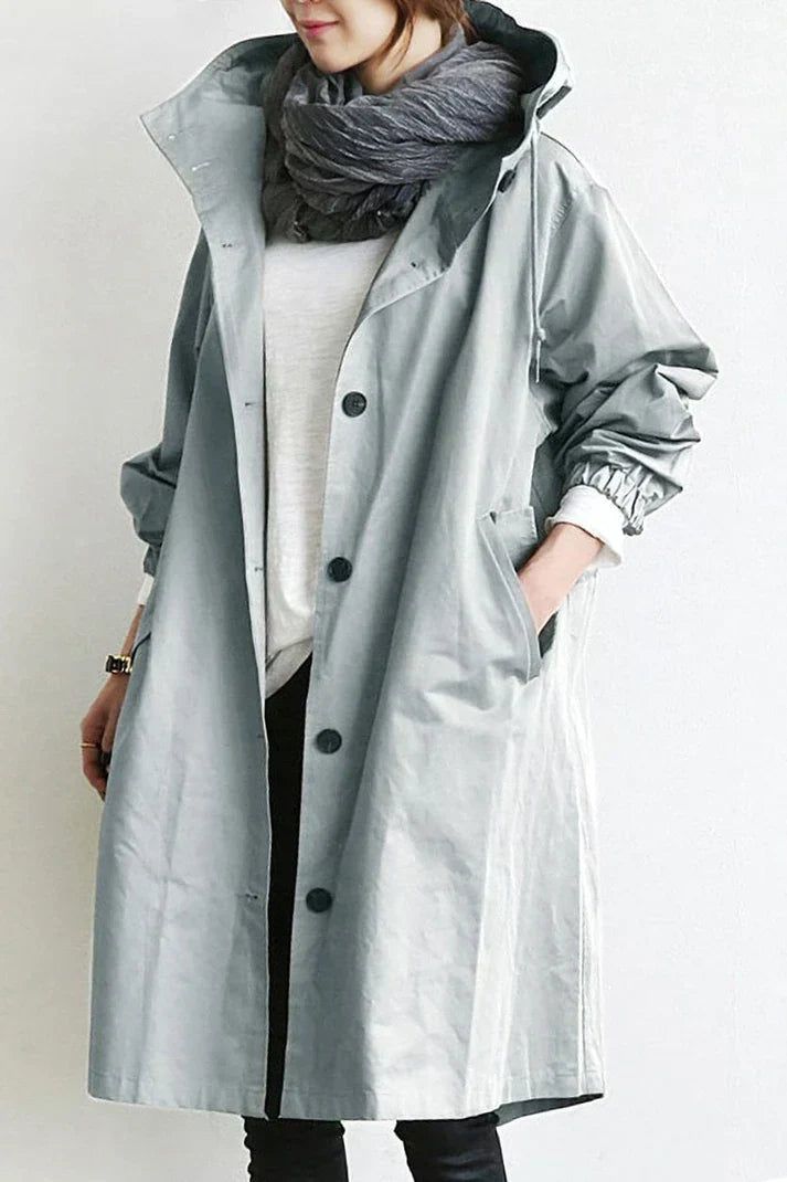 Manteau Trench Imperméable pour Hommes avec Capuche - Chaud et Élégant