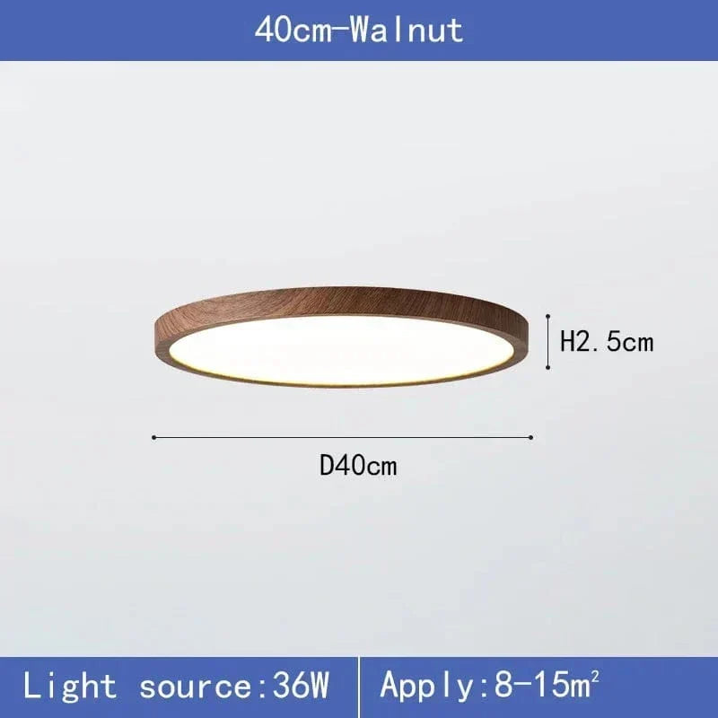 Lustre LED Circulaire en Bois Élégant - Moderne et Énergétiquement Efficace