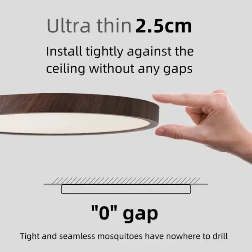 Lustre LED Circulaire en Bois Élégant - Moderne et Énergétiquement Efficace
