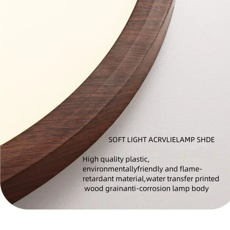 Lustre LED Circulaire en Bois Élégant - Moderne et Énergétiquement Efficace