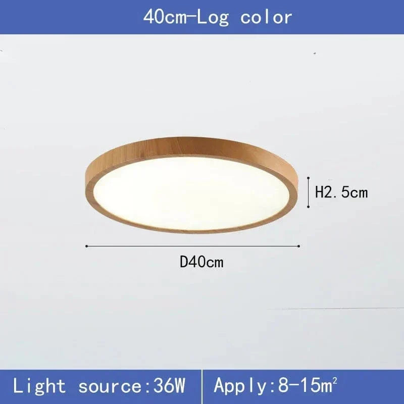 Lustre LED Circulaire en Bois Élégant - Moderne et Énergétiquement Efficace