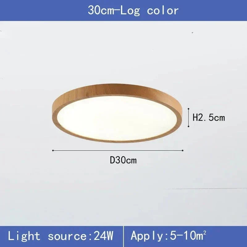 Lustre LED Circulaire en Bois Élégant - Moderne et Énergétiquement Efficace