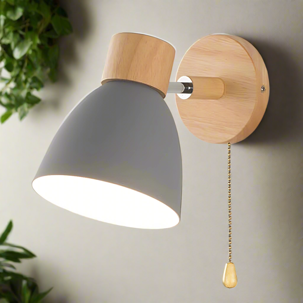 Luminaires Muraux Scandinaves Modernes avec Interrupteur à Tirette